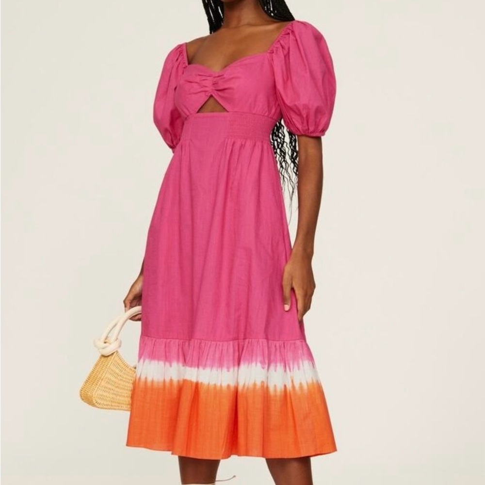 Sachin & Babi Pink and Orange Women's Midi Dress